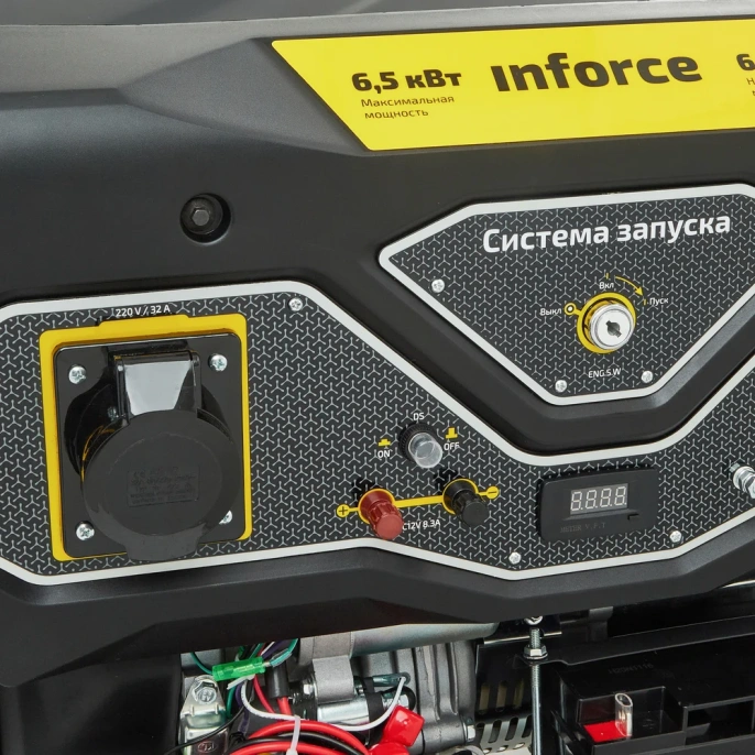 Бензиновый генератор (6,5 кВт; эл.стартер; ATS, колёса и ручки) Inforce GL 6500 04-03-15