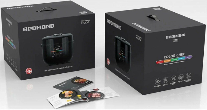 Мультиварка Redmond MC100, 860Вт, черный