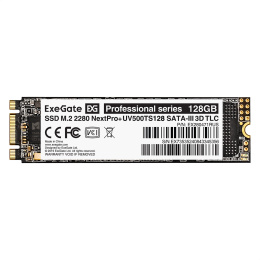 Накопитель SSD M.2 2280 SATA 128GB ExeGate NextPro+ M2UV500TS128 (SATA-III, 22x80mm, 3D TLC) EX280471RUS