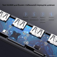 USB-хаб Ugreen CM219 50985 подключение по USB-A, 4 x USB-A, корпус пластик