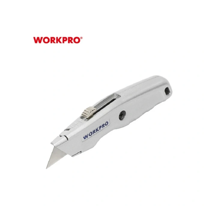 Строительный выдвижной нож WORKPRO алюминиевый WP213006