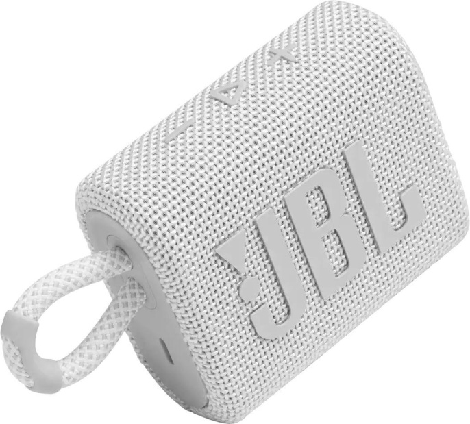 Колонка портативная JBL GO 3, 4.2Вт, белый [jblgo3wht]