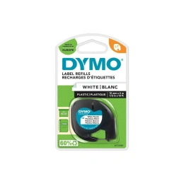 Лента Dymo S0721610 для LetraTag 12 мм, 4 м, пластиковая, белая, в блистере DYMO91221
