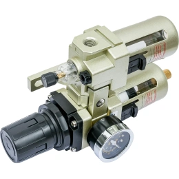 Фильтр-влагоотделитель для компрессора с регулятором давления и лубрикатором 1/4"; 1700 л/мин; 10 бар Gigant GAC3010-02