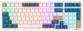 Клавиатура Royal Kludge RK98 белый/голубой/коричневый, механическая, USB/2.4 GHz/Bluetoth, подсветка RGB, горячая замена клавиш Hot Swap, синие свичи