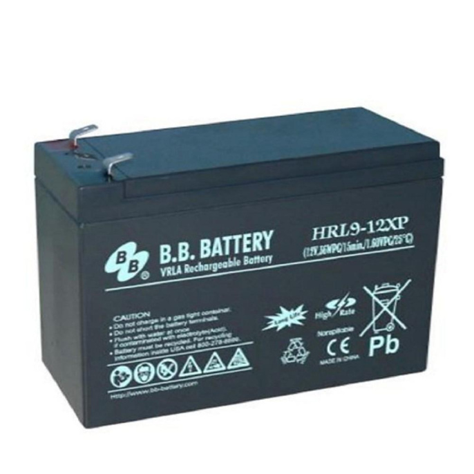 АКБ B.B. Battery HRL 9-12XP 12В 9Ач 218.3 Вт/блок, ДхШхВ 151x65x94 мм, масса 2.75 кг, клеммы F2