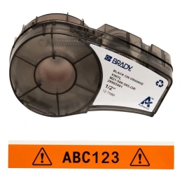 Лента Brady M21-500-595-OR 12.7 мм/6.4 м, винил, черный на оранжевом