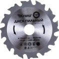 Диск пильный по дереву 125x22.23 мм, 12 зубьев KRANZ KR-92-0102