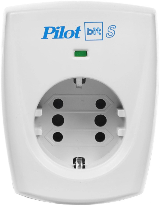 Сетевой фильтр Pilot Bit S (GP) (1 розетка) серый (коробка)