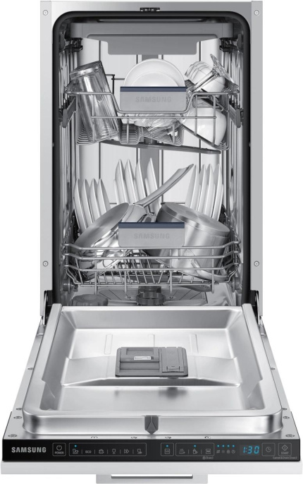 Встраиваемая посудомоечная машина Samsung DW50R4050BB/WT, узкая, ширина 45см, полновстраиваемая, загрузка 10 комплектов