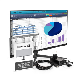 Монитор 23.8" 120 Гц ExeGate SuperView EH2407 (IPS LED Grade A+, FHD, 1920x1080@120Гц, 16:9, 250cd/m2, 1000:1, 178°/178°, 3-5ms, D-Sub, HDMI, FreeSync, Flicker-free, Low Blue Light, кабель HDMI 1.5м, VESA, регулировка наклона (tilt), черный) EX298353RUS