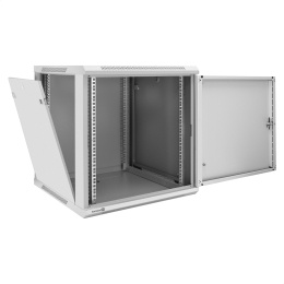 Шкаф телекоммуникационный 19" настенный 12U ExeGate EC-WM-12U.600.M.GREY 19”, 12U, 600x600x635mm ШхГхВ , передняя дверь металл, съемные боковые панели, пыле- и влагозащита IP23, светло-серый RAL 7035 EX298616RUS
