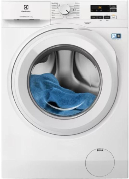 Стиральная машина Electrolux EW6F1481E, с фронтальной загрузкой, 8кг, 1400об/мин, с паром, инверторная,  с английской панелью управления