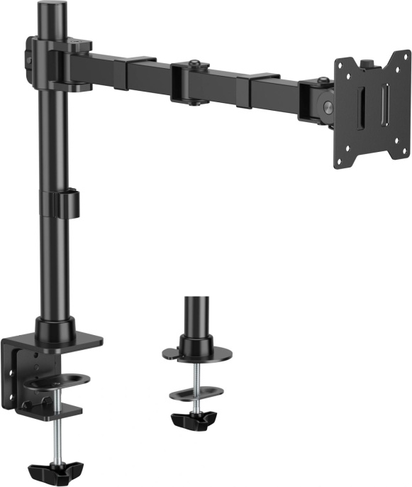 Кронштейн для мониторов Cactus CS-VM-D49-BK, до 49", до 20кг, настольный, поворот и наклон, черный