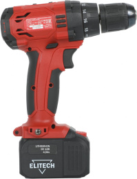 Дрель-шуруповерт Elitech ДА 12СЛ2 Е2201.004.02 аккум. патрон:быстрозажимной кейс в комплекте 191612