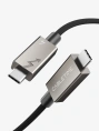 Кабель USB4 CABLETIME CU44L (CT-USB4-ZG2) 2 м, коаксиальный, черный TPE + нейлоновый 40G/240W, АУДИО-ВИДЕО 8K/60HZz