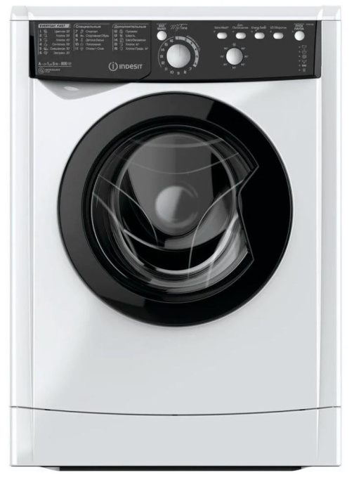 Стиральная машина Indesit EWSB 5085 BK CIS, с фронтальной загрузкой, 5кг, 800об/мин