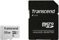 Карта памяти/ Transcend 32GB microSDHC Class 10 UHS-I U1 R95, W45MB/s with SD adapter TS32GUSD300S-A
