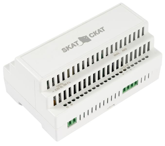 ИБП исполнения DIN 597 Бастион SKAT-12-4.0 DIN СКАТ ИБП-12/4-DIN источник питания 12В 4А АКБ внешн. 1х17-26Ач
