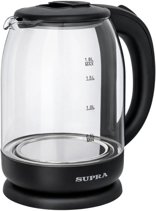 Чайник электрический Supra KES-1859G 1.8л. 1800Вт черный корпус: стекло/пластик