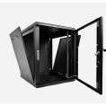 Шкаф телекоммуникационный настенный 19" 12U ЦМО ШРН-М-12.500-9005 стеклянная дверь, чёрный