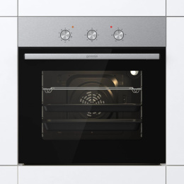 Духовой шкаф электрический Gorenje BO6727E03NX, 73л, дверца с 2 стеклами, черный