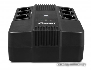 Источник бесперебойного питания Powerman Brick 600 12V/7Ah, 600ВА, 360Вт, 50 ± 10, 6 розеток Shuko 3 розетки ИБП + 3 розетки сетевого фильтра , уровень шума: 40 дБ