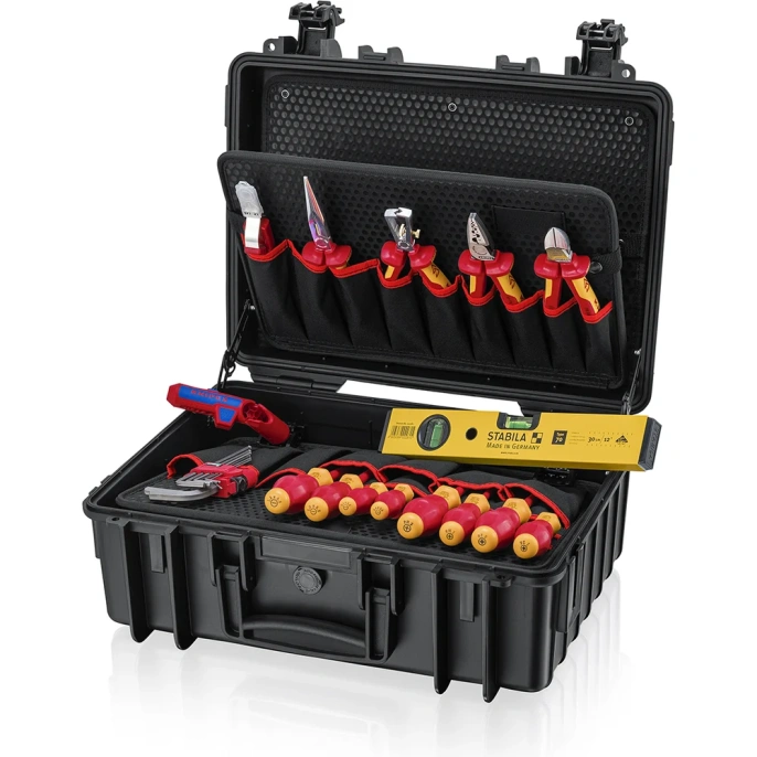 Инструментальный чемодан для электрики Knipex, Robust23 Start Electric, 24 предмета, KN-002134HLS2