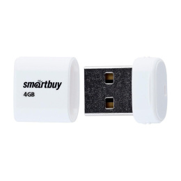 Smartbuy USB Drive 4GB LARA White SB4GBLara-W
