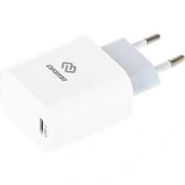Сетевое зарядное устройство DIGMA DGW2C 20w, 3A PD , USB-C, универсальное, белый, DGW2C0F010WH 1655943