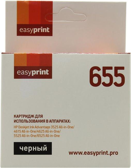 Easyprint CZ109AE Картридж IH-109 № 655, для HP DeskJet IA 3525/4615/5525/6525, черный, 550 стр. с чипом