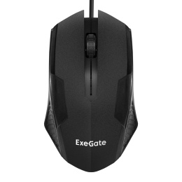 Мышь ExeGate Professional Standard SH-9025 USB, оптическая, 1000dpi, 3D, 3 кнопки и колесо прокрутки, длина кабеля 1,35м, черная, Color Box EX264096RUS