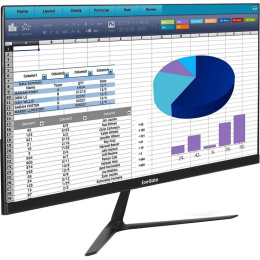 Монитор с аудио выходом 24.5" ExeGate SmartView EH1500A (IPS LED Grade A+, FHD, 1920x1080@75Гц, 16:9, 250cd/m2, 1000:1, 178°/178°, 5ms, D-Sub, HDMI, DisplayPort, audio-out, Flicker-free, FreeSync, Low Blue Light, кабель HDMI 1.5м, VESA, регулировка наклон