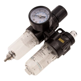 Блок подготовки воздуха регулятор-фильтр-лубрикатор FLR1500, 10 бар, 1500 л/мин, 1/4 Denzel 57469