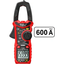 Токовые клещи переменного тока iCarTool 600 A c мультиметром, TRMS IC-M206B