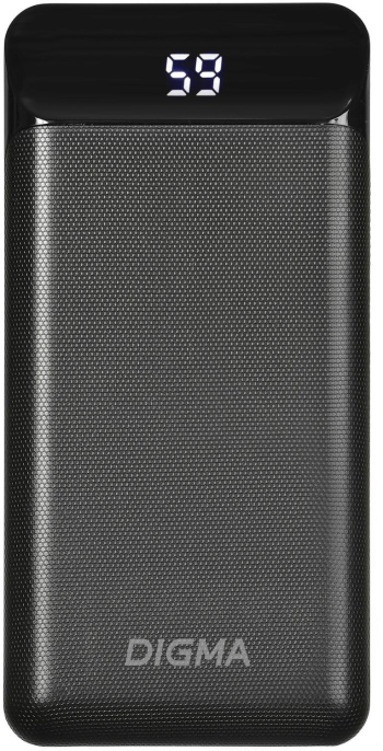 Внешний аккумулятор Power Bank Digma DG-20000-PL, 20000мAч, черный [dg-20000-pl-bk]