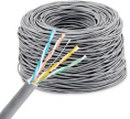 Кабель сетевой KINGPRICE KP-utp-c5e-0.5mm-CU-305m UTP, кат.5E, 305м, 4 пары, 0.50мм, 0.50мм, медь, одножильный, серый
