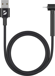 Кабель Deppa Stand,  Lightning (m) -  USB (m),  1м,  2.4A,  черный [72294]