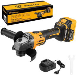 Аккум. углошлифовальная машина Deko DKAG-125 9000об/мин рез.шпин.:M14 d 125мм 083-1063