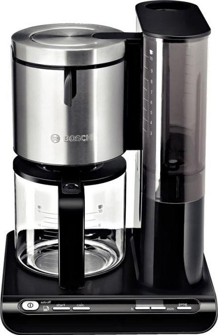 Кофеварка Bosch TKA8633 1100 Вт, съемный контейнер для воды, резервуар для воды: 1.25 л, объем кувшина для кофе: 1.25 л, электронное кнопочное управление, LED дисплей, регулировка крепости кофе
