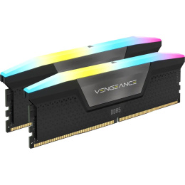 Модуль памяти CORSAIR 32GB 5200МГц DDR5 CL40 DIMM Kit of 2x16GB XMP 3.0, Vengeance RGB Black CMH32GX5M2B5200C40