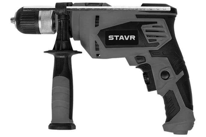 Дрель Ставр SID 750-13Q (9030100456) (ударная, 750Вт, 2 режима, быстрозажимной патрон 13мм, 0-3000об/мин, максимальный диаметр сверления: дерево 33 мм, кирпич 15 мм, металл 13 мм, индикатор сети, кабель питания: 3 м)