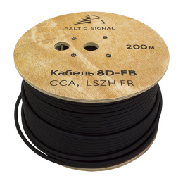Кабель BALTIC SIGNAL 8D-FB CCA LSZH FR черный отгрузка кратно 25 м