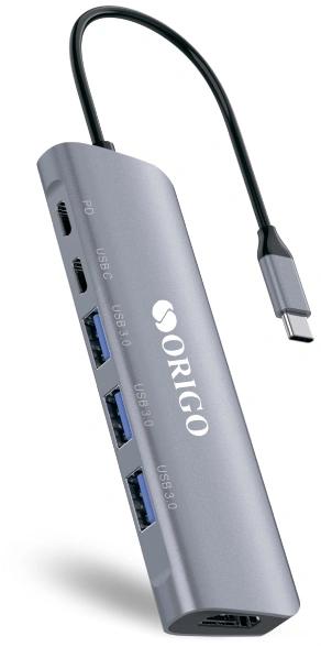 Разветвитель USB 3.0 Origo OU3360PD 3порт. серебристый OU3360PD/A1A
