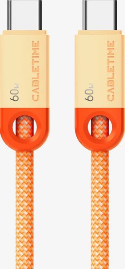 Кабель USB CABLETIME CUP5L (CT-CM60-POR2) апельсин, 2 м, 60 Вт