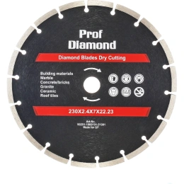 Диск алмазный TORGWIN отрезной сегмент по бетону 230x22.2/7.0x2.4мм. "Prof Diamond" Professional for Stone S38906
