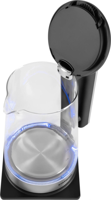 Чайник электрический Starwind SKG4043 2.2л. 1800Вт черный/серебристый корпус: стекло