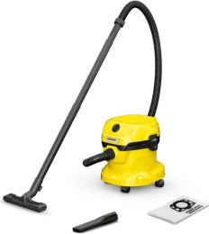 Пылесос Karcher Karcher WD 2 Plus V-12/4/18 (1.628-018.0) (строительный, сеть, потребление: 1000 Вт, без регулировки мощности)