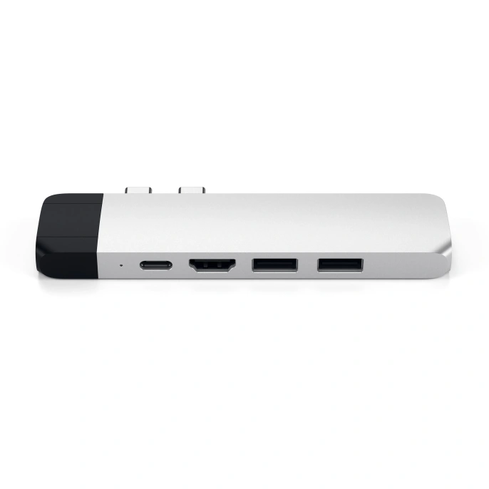 USB-хаб Satechi Aluminum Pro Hub with Ethernet & 4K HDMI для MacBook Air 2018-2020, MacBook Pro 2018-2020. Цвет серебряный. (ST-TCPHES)