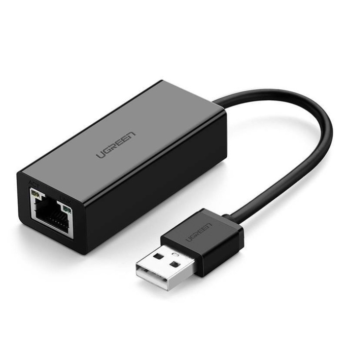 Адаптер сетевой UGREEN CR110 75535 USB-C&Micro USB to RJ45 10/100Mbps Ethernet Adapter. Цвет: черный
